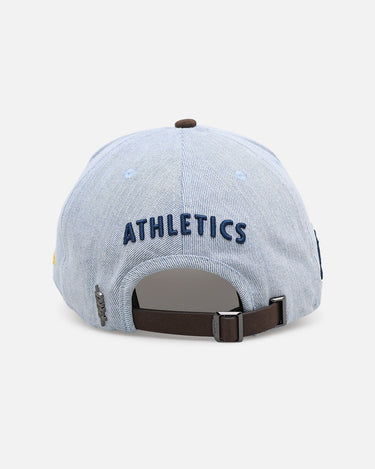Pro Standard Oakland Athletics 'Denim Suede' Pro Pinch Strapback Denim