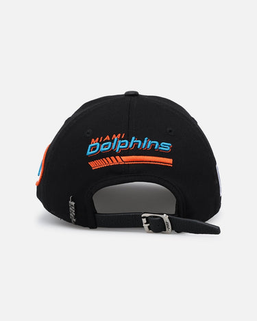 Pro Standard Miami Dolphins Fast Lane Logo Dad Hat Strapback Black