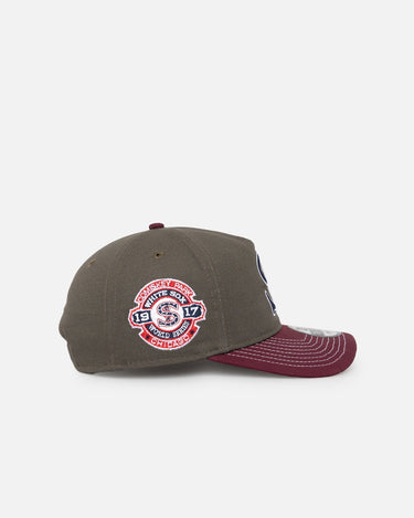 New Era Chicago White Sox 'Contrast Visor' Pre-Curved Golfer Snapback Moss/Maroon